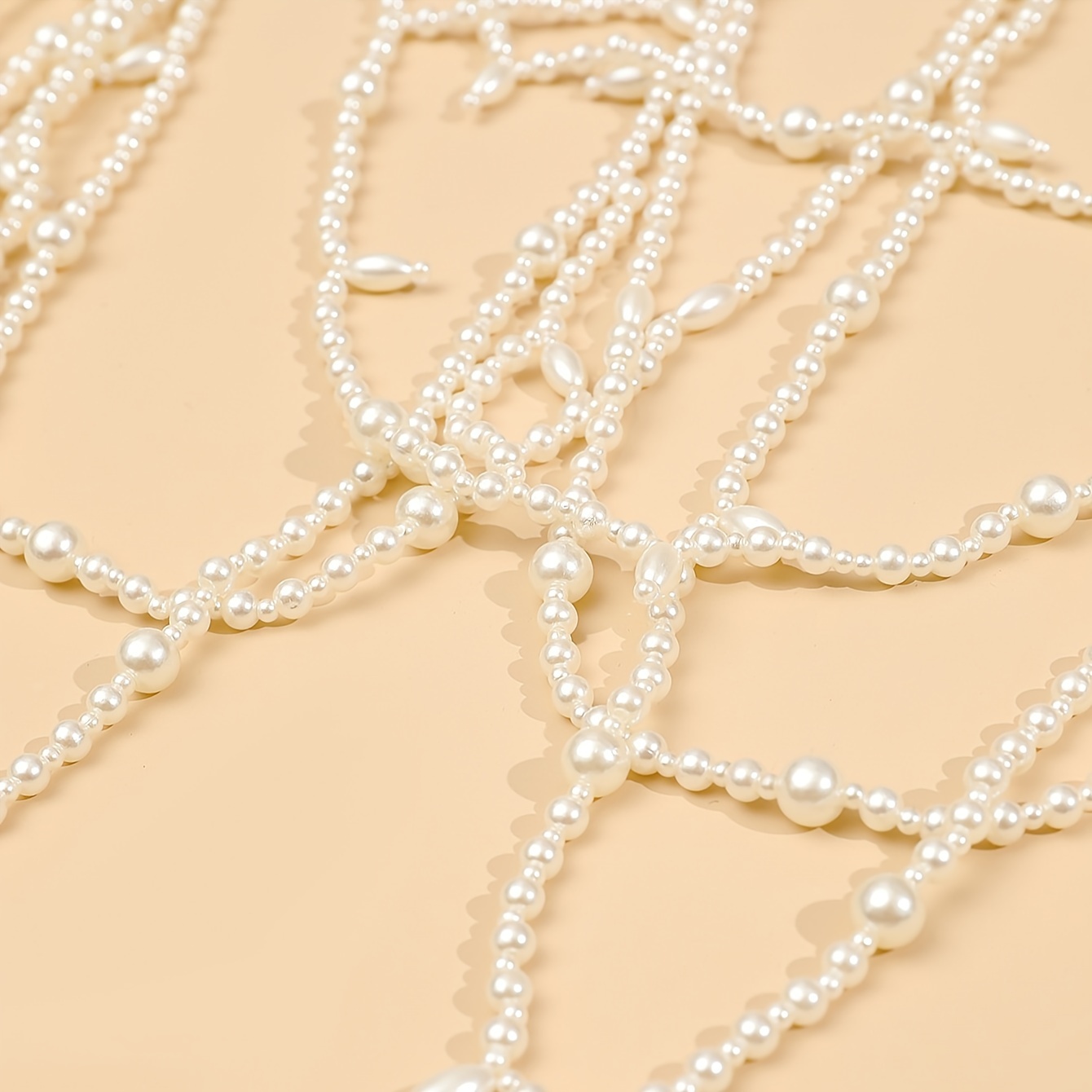 Women's Hand-Woven White Body Chain, Elegant Gift